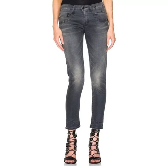 R13 boy skinny jeans in slate grey vintage sz 30 EUC $345 - Picture 2 of 8